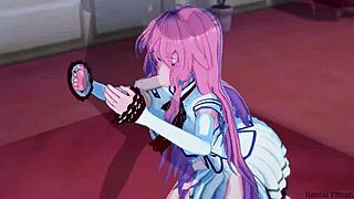 flare levels up with hero in redo of healer hentai