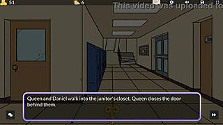 nerdy guy cums on her face