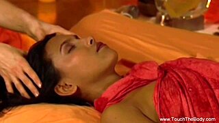 Wet soapy massage for couple feeling good