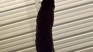 Big black cock shemale experiences intense squirting