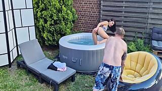 beautiful cute girl does anal masturbation backstage