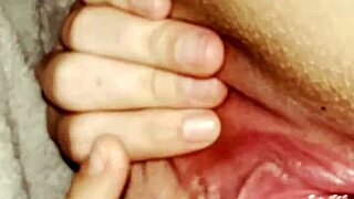 Stretching my fat pussy wide open under the covers to get the right position on my clit to help me bust my nutttttt feels so fucking good