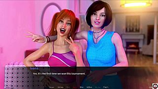Joraell's big tits take a pounding in game of sex