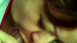 Mature latina gives oral to husband's friend