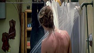 Wow! Friday the 13th part 3 features sexy brunette showering nude with big boobs!
