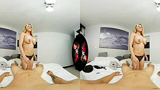vrlatina showcases busty latina as cum queen in vr experience.