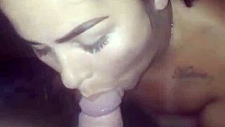 Amateur couple shows off wild home banging after party