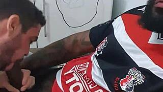 Why did the young guy end up sucking that big black cock?