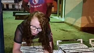 Beautiful Amateur In Public Blowbang Outdoors