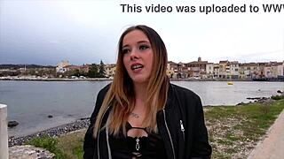 teen skyla gets drilled hard after work shift