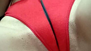 Playing with a ribbon leads to intense pussy masturbation