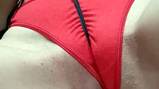 Playing with a ribbon leads to intense pussy masturbation