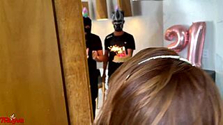 my cuckold husband gave me to two fans for fucking