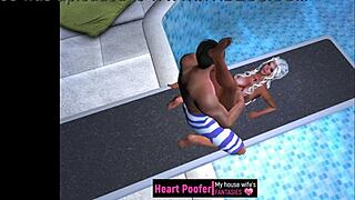 Captured at the pool's jumping board.