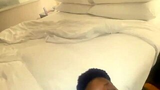 ebony woman sucking on a big black cock in a homemade video with horny sex