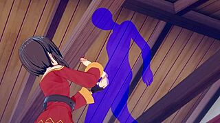 Konosuba Hentai - Megumin Handjob With Cumshot In Her Face - Japanese Asian Manga Anime Game Porn