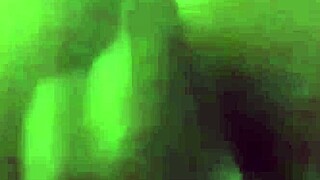 Small ebony rides homemade monster cock.