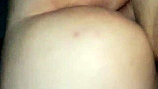 Chubby young wife rides lover while husband works