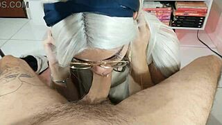 cute teen 18+ in perfect greedy blowjob