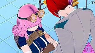 do you want to see mei hatsume and shoto todoroki in this hentai video with blowjob and cumshot?