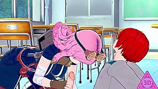 do you want to see mei hatsume and shoto todoroki in this hentai video with blowjob and cumshot?