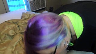 Goth Milf With Glasses Moans During Blowjob And Facial