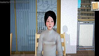 Is she riding the big cock cowgirl in My New Family 236?