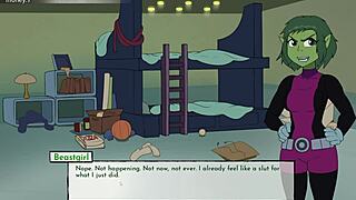 Emotional Release In 18Titans Part 3, Cumming On Starfire's Ass With Passion