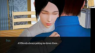 Is she riding the big cock cowgirl in My New Family 236?