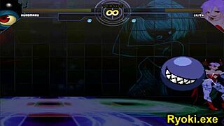 Kuromaru Fights Lilith In Hentai Sex Battle