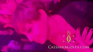 I met a big-dicked black guy at the club and asked if he wanted to put that big dick in my ass and he accepted right away 😏