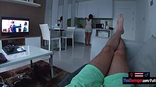 Thai Amateur Teen Girlfriend Cleans Before Pleasing Her Boyfriend's Big Dick!