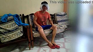 Latina milf bent over in doggystyle.