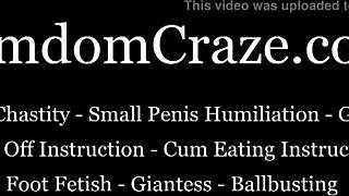 the mistress humiliates the slave by demanding shopping trips or calling his wife