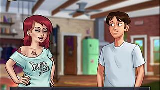 in summertime saga 64, the anime hentai game features big tits and ass in homemade scenes