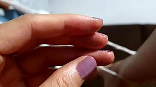 Latina mature babe masturbates wet on sofa with ease