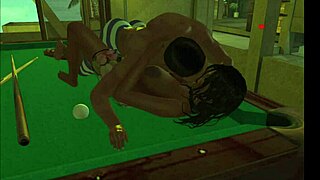 Just messing around on the pool table in this cartoon.