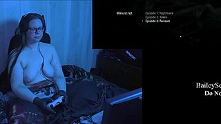 Naked alan wake play through part 5 featuring brunette with long hair