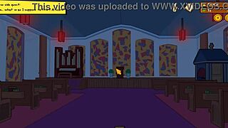 The Simpsons' Burns Mansion in a 3D animated visual novel