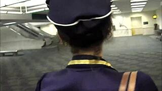 Milf stewardess gets wrecked by black dick on wild flight! 🔥