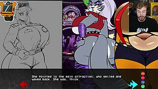 I explored the unfinished FNAF game in the garage with big tits.