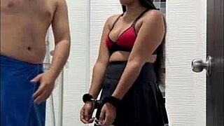 I surprise my friend with toys in doggystyle bent over ass pussy cowgirl riding