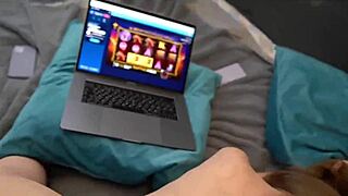 He fucks his sister while on the computer