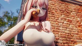 Benevolent bunny gets her big ass expanded intensely in this cartoon.