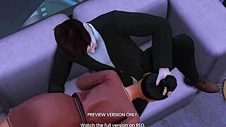 in my art professor season 3 episode 3, the 3d hentai preview shows naughty sex scenes.