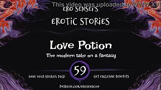 Erotic audio love potion induces orgasm through masturbation for women
