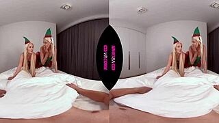 blonde elves brighten christmas