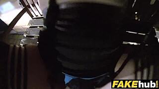 Young amateur enjoys daring outdoor sex with a fake cop