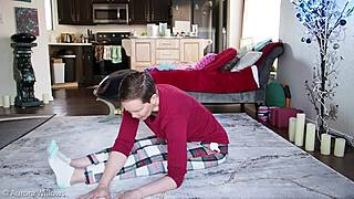 Yoga lesson turns into hardcore pounding for brunette babe