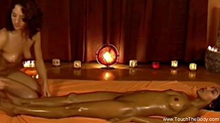 two females giving an erotic massage to lucky babes